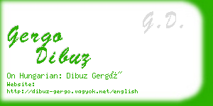 gergo dibuz business card